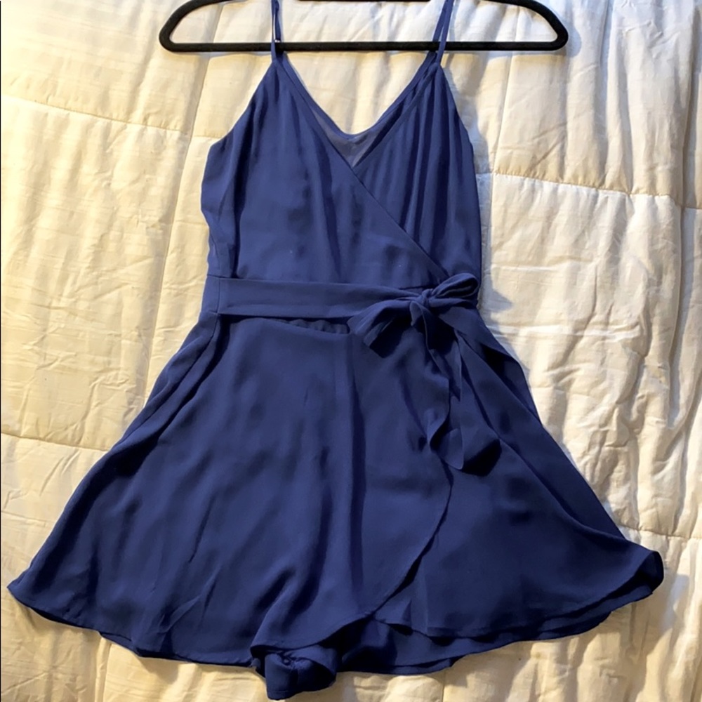 EXPRESS royal blue chiffon romper